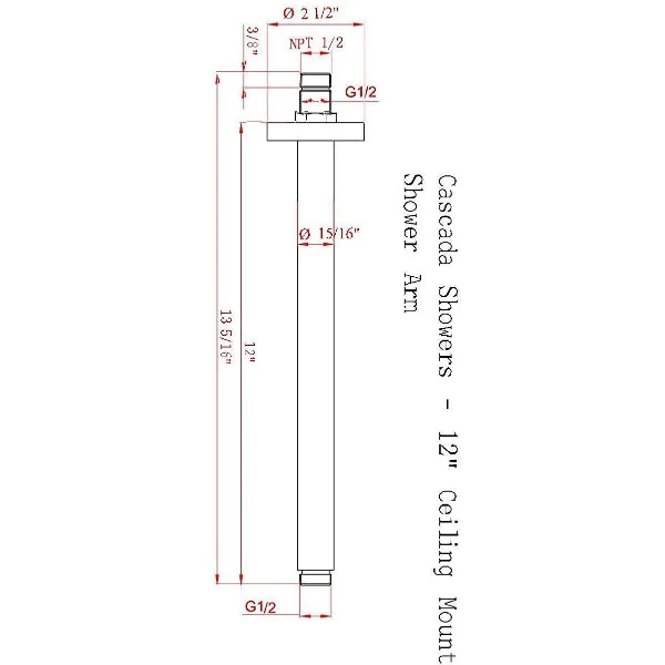 10" Ceiling Mount Shower Arm - Image 6