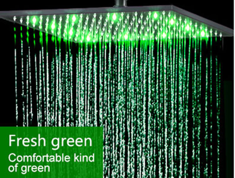 10" Square Rainfall LED Shower Head - Image 12