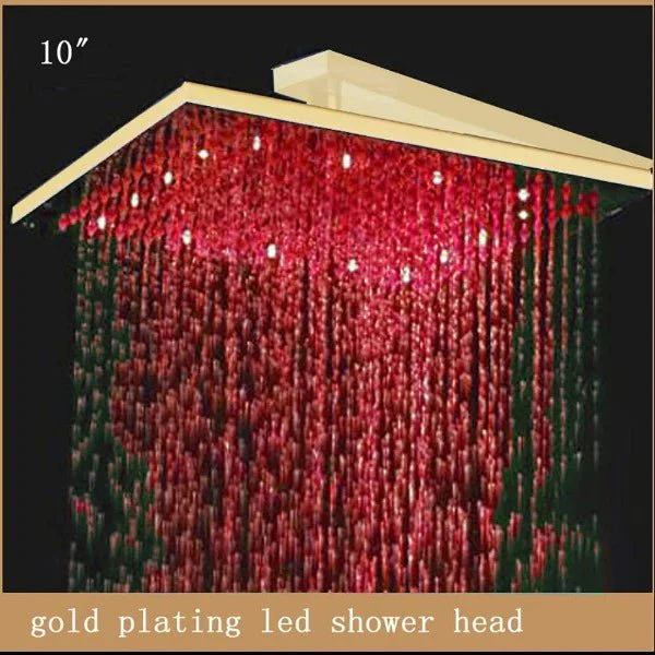 10" Square Rainfall LED Shower Head - Image 9
