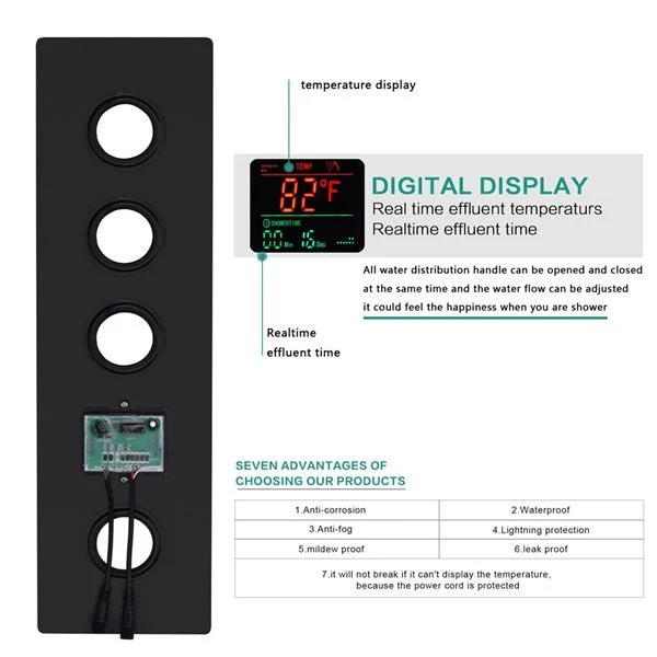 10" Thermostatic Digital Shower System By Cascada Showers - Image 6