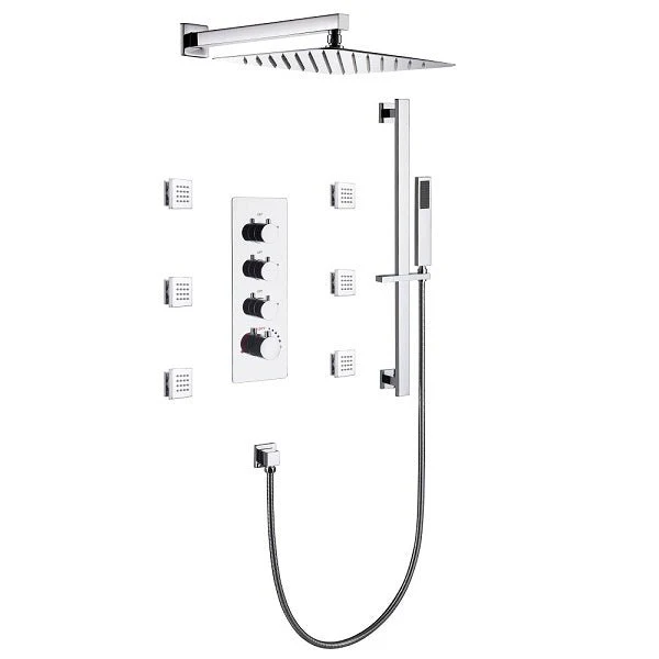 12" Cascada Lucerne Rainfall Shower system