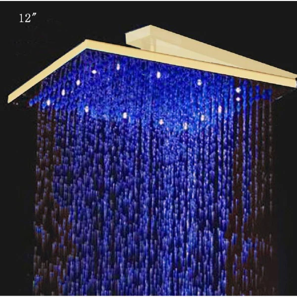 12" Square Rainfall LED Shower Head - Image 15