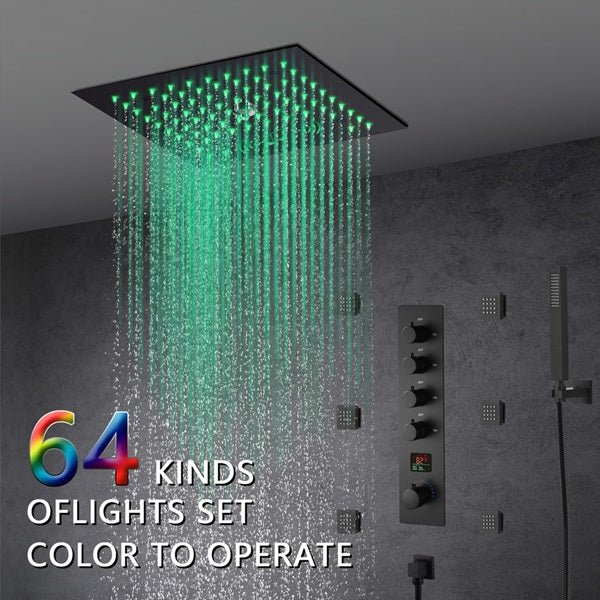 12" Siena Digital LED Bluetooth Shower System By Cascada Showers - Image 3
