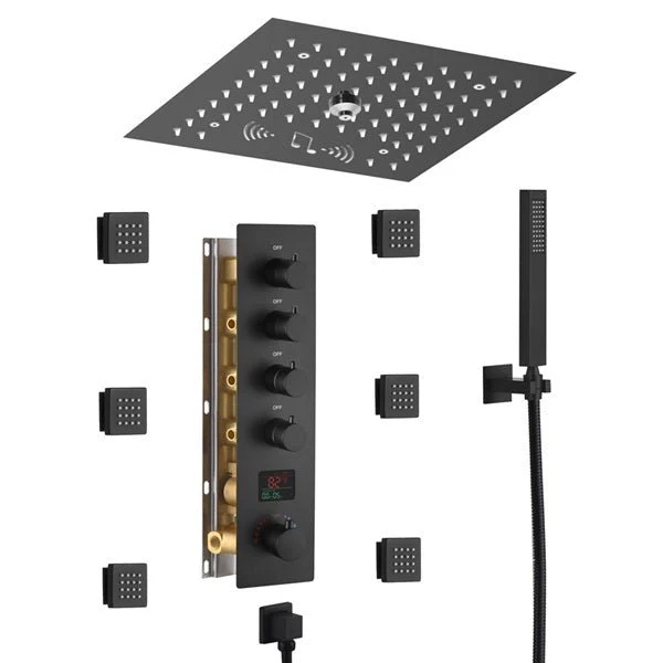 12" Siena Digital LED Bluetooth Shower System By Cascada Showers - Image 6