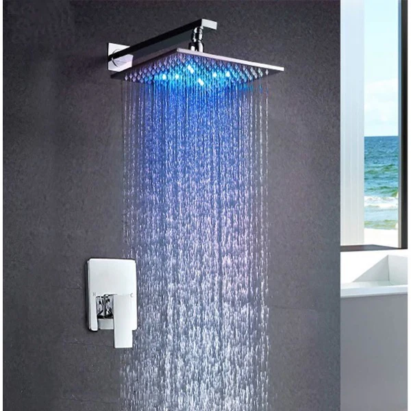 12" Square LED Wall Mounted Shower Set