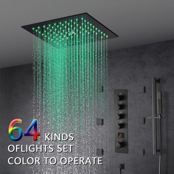 12" Turin Digital LED Bluetooth Shower System By Cascada Showers - Image 8