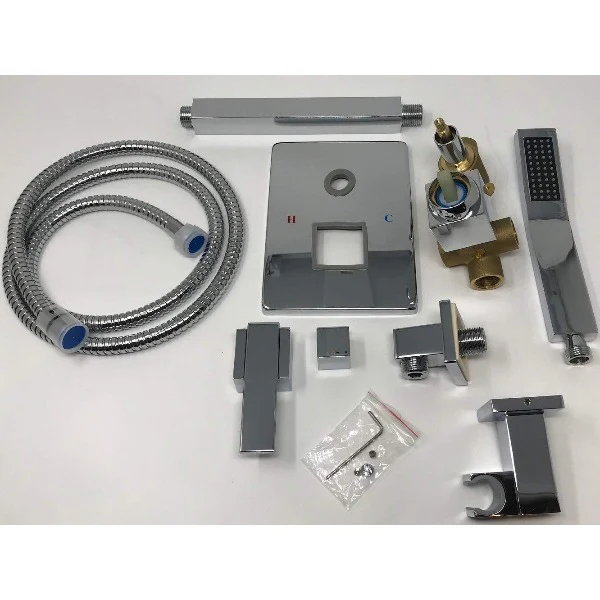 12"x24" Rainfall LED Shower Set Double-Function Valve - Image 7