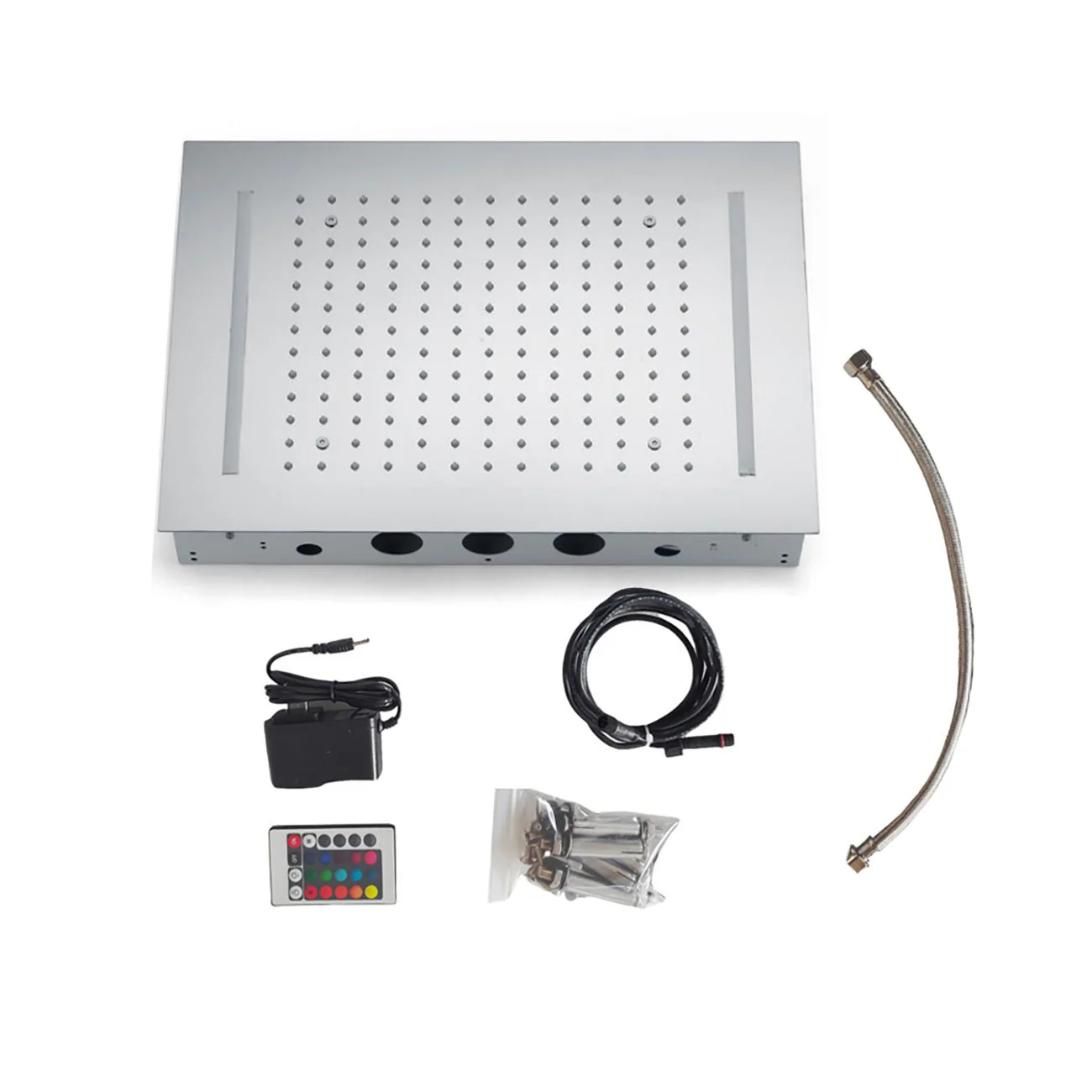 Cascada Luxurious 14"x20" Ceiling Mounted Rectangle LED Rainfall Shower Head - Image 12
