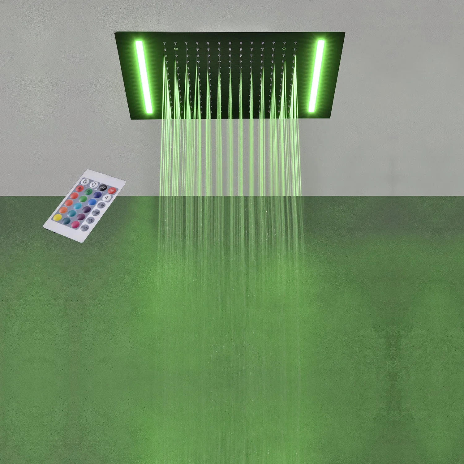 Cascada Luxurious 14"x20" Ceiling Mounted Rectangle LED Rainfall Shower Head - Image 4