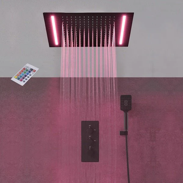14"x20" LED Shower System with 2-Way thermostatic valve
