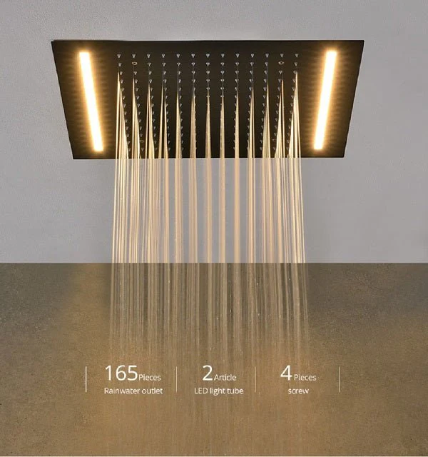 14"x20" LED Shower System with 2-Way thermostatic valve - Image 2