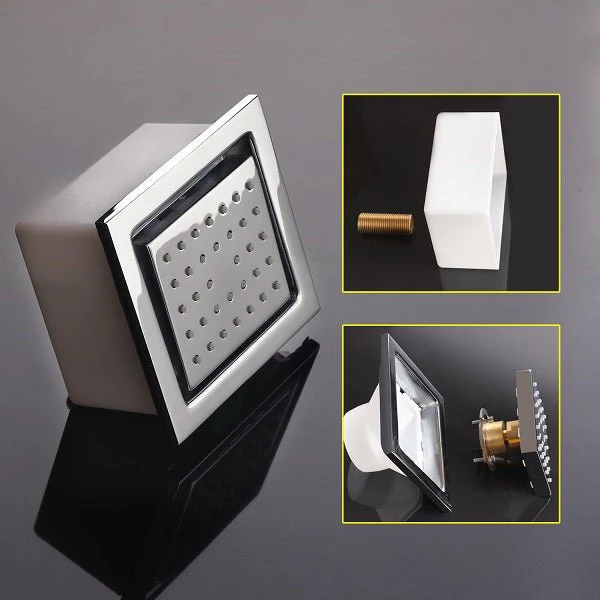 14"x20" Recessed White LED Shower System With 3-Way Thermostatic Valve - Image 3