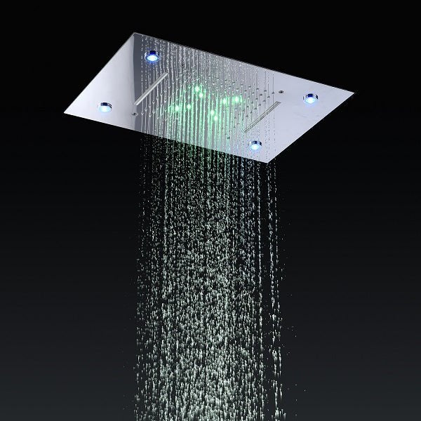 14"x20" LED Shower System With 3-Way Thermostatic Valve (4 knobs) - Image 14