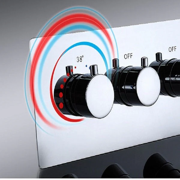 14"x20" LED Shower System With 3-Way Thermostatic Valve (4 knobs) - Image 18