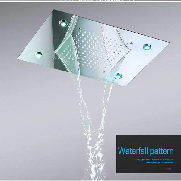14"x20" LED Shower System With 3-Way Thermostatic Valve (4 knobs) - Image 19