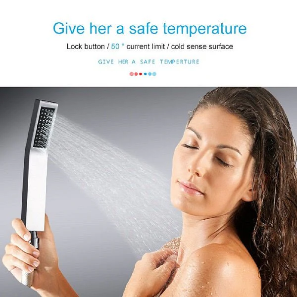 14"x20" LED Shower System With 3-Way Thermostatic Valve (4 knobs) - Image 6