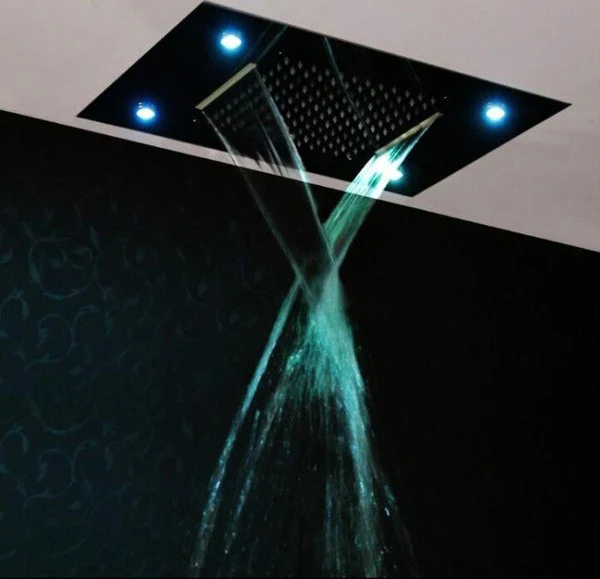 14"x20" recessed rainfall /waterfall LED shower head - Image 14