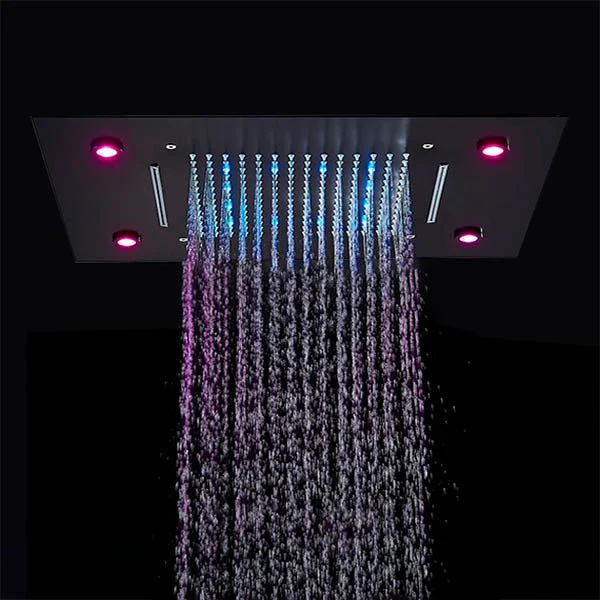 14"x20" recessed rainfall /waterfall LED shower head - Image 2