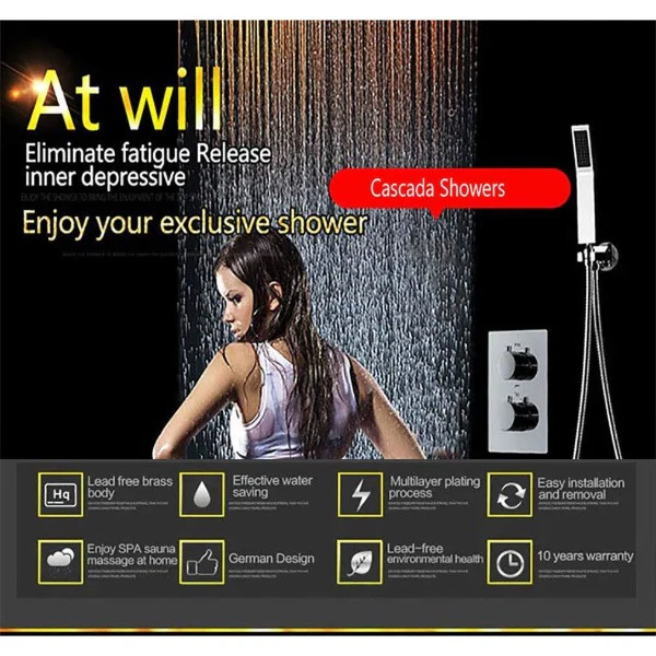 14"x20" Recessed LED Shower Set with Remote - Image 6