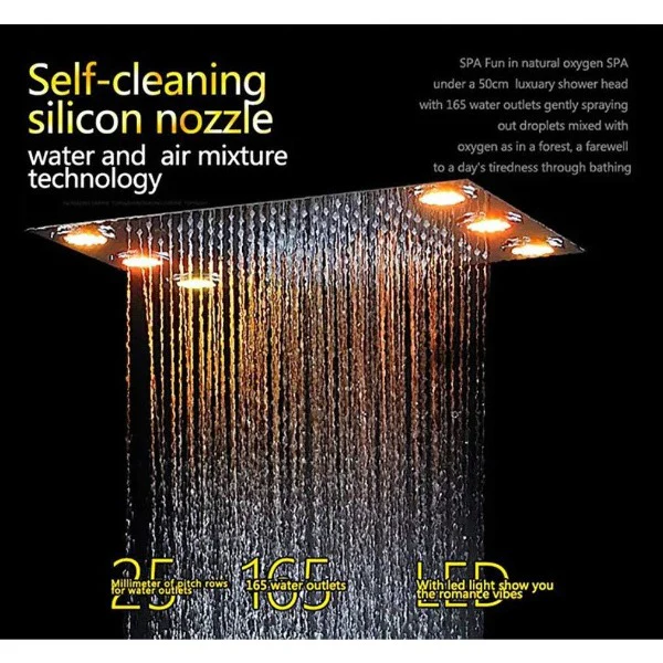 14"x20" Recessed LED Shower Set with Remote - Image 7