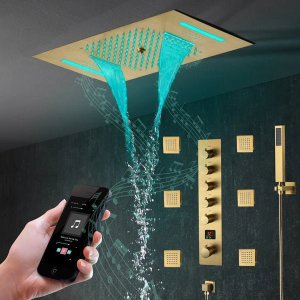 15"x23" Palermo Digital LED Music Shower System By Cascada Showers