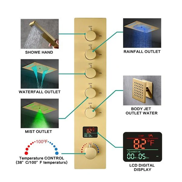 15"x23" Palermo Digital LED Music Shower System By Cascada Showers - Image 3