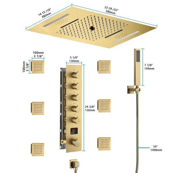 15"x23" Palermo Digital LED Music Shower System By Cascada Showers - Image 5