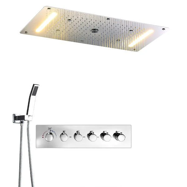 15"x28" LED Shower System with 6 knob Thermostatic Valve - Image 3