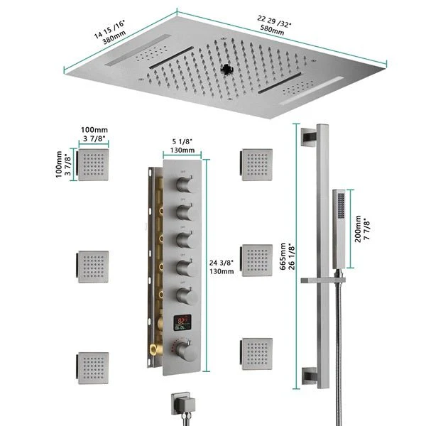 15"x23" Milan LED Music Shower System By Cascada Showers - Image 7