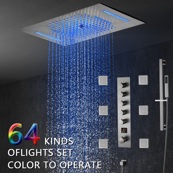 15"x23" Milan LED Music Shower System By Cascada Showers - Image 8