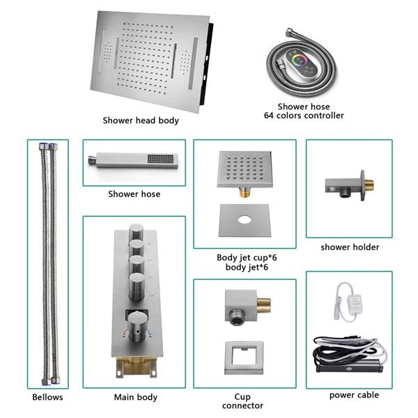 15"x23" Trento Digital LED Shower System By Cascada Showers - Image 4