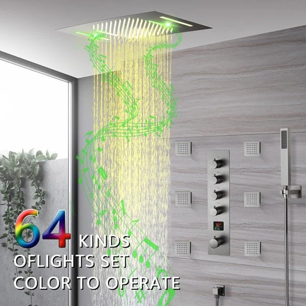 15"x23" Trento Digital LED Shower System By Cascada Showers - Image 8