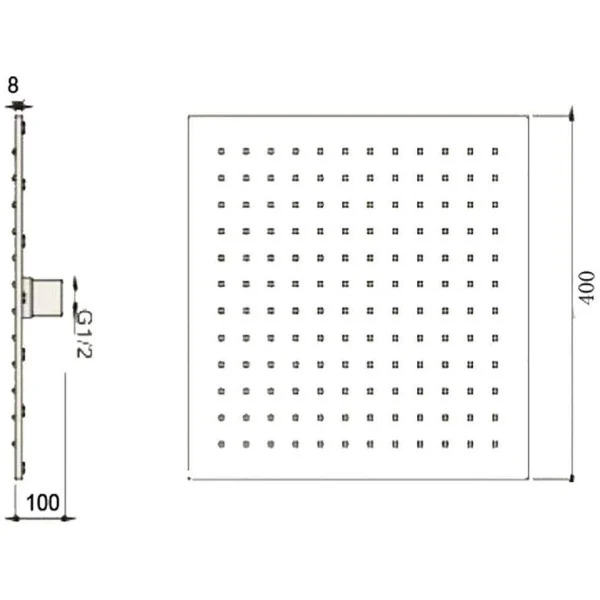 16" Ceiling Mounted Thermostatic Rainfall LED Shower System - Image 8
