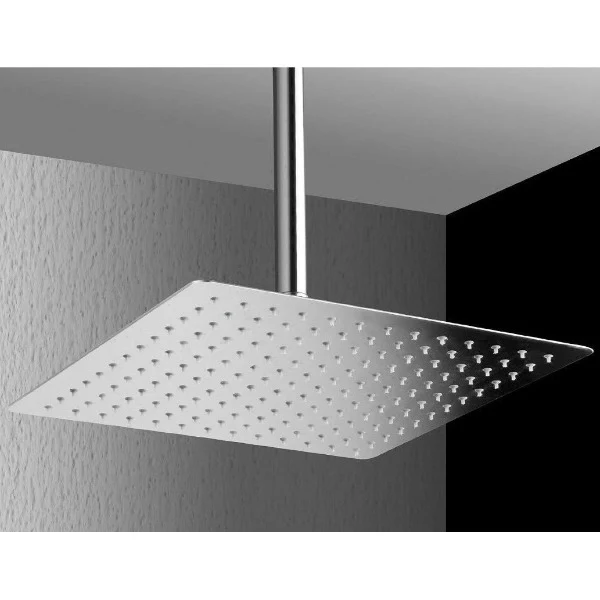 16" Square Ceiling Mount Rainfall LED Shower Head include Shower Arm - Image 8