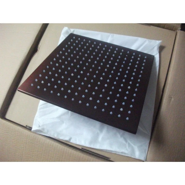 16" Square Ceiling Mount Rainfall LED Shower Head include Shower Arm - Image 9