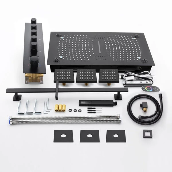 16"x28" Sorrento Digital Rainfall Bluetooth LED Shower System By Cascada Showers - Image 4