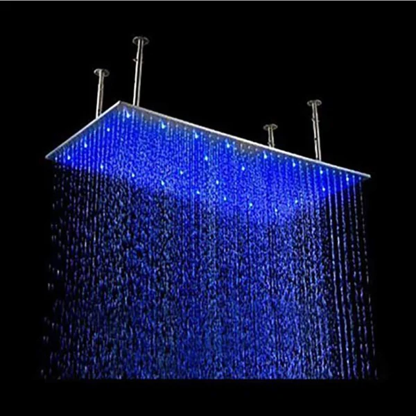 16"x31" Ceiling Mount Rainfall LED Shower Head include Shower Arm - Image 3
