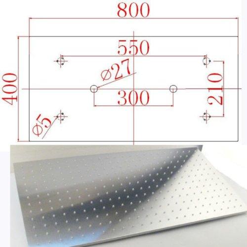 16"x31" Ceiling Mount Rainfall LED Shower Head include Shower Arm - Image 7