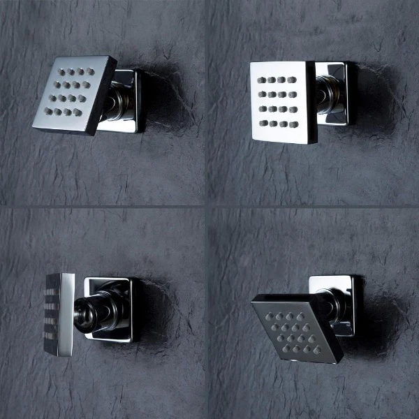 17"x28" Luxurious recessed waterfall & rainfall LED shower system – 7 knob - Image 5