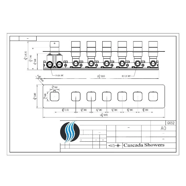 17"x28" Luxurious recessed waterfall & rainfall LED shower system – 7 knob - Image 9