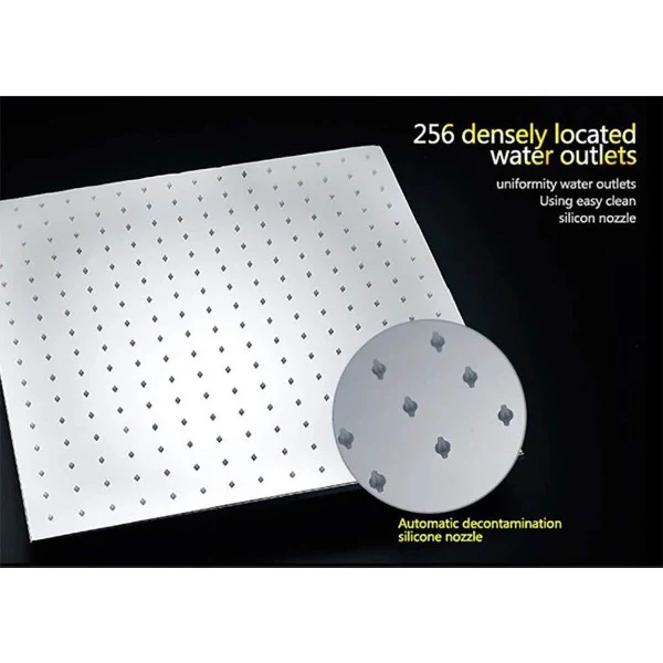 20" Ceiling Mounted Thermostatic Shower System LED Rainfall - Image 9