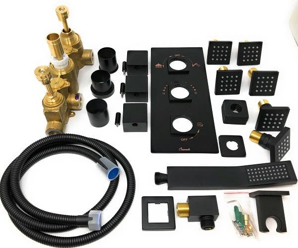 Cascada Luxury 20" LED Rainfall Shower System: Thermostatic Control - Image 11