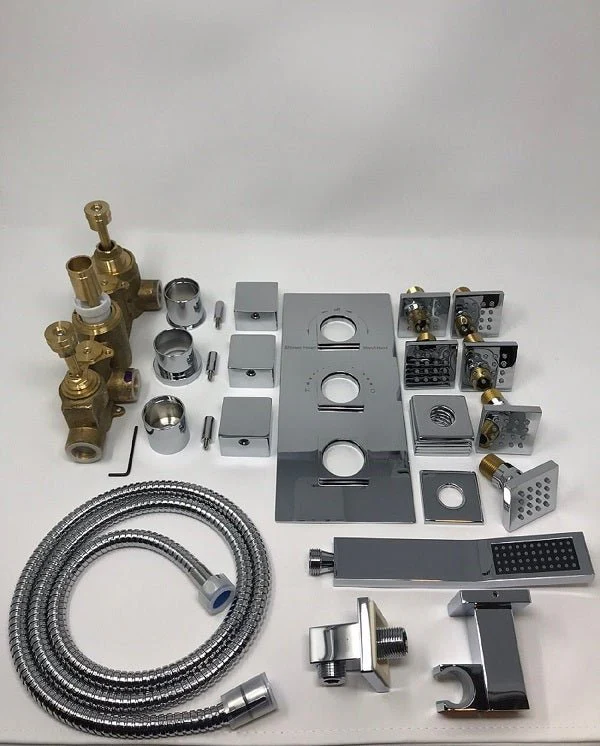 Cascada Luxury 20" LED Rainfall Shower System: Thermostatic Control - Image 15