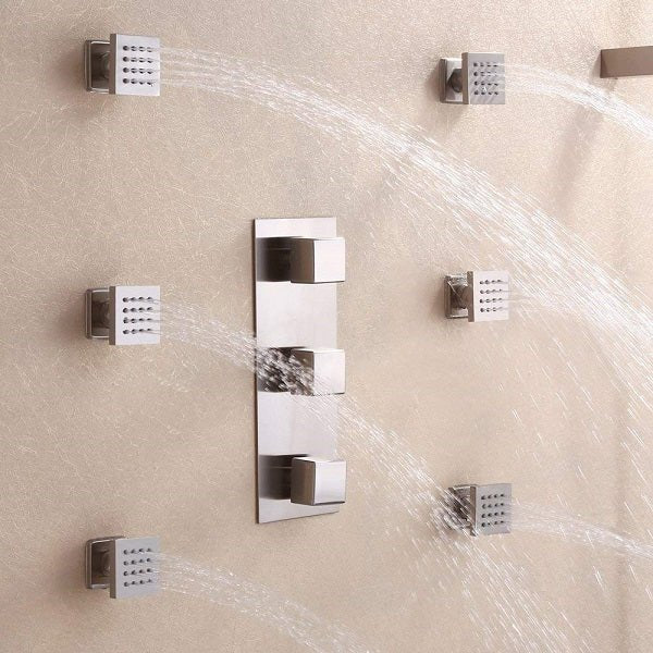 Cascada Luxury 20" LED Rainfall Shower System: Thermostatic Control - Image 6