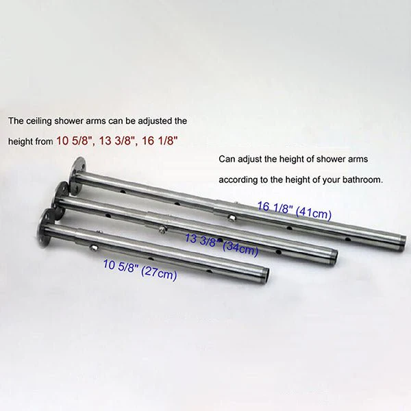 Cascada Square Ceiling Mount Rainfall LED Shower Head (Include Shower Arm) - Image 5