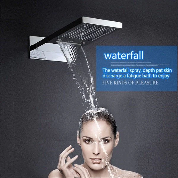 9"x22" Cascada Veneto Shower Set With 3-Way Thermostatic Valve - Image 10