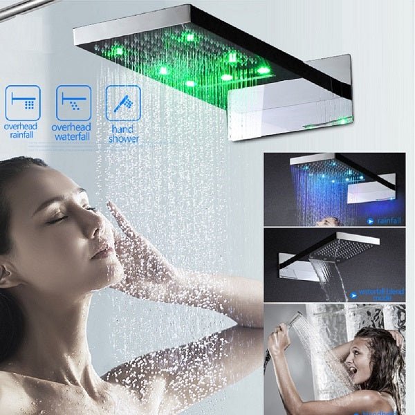 9"x22" Cascada Veneto Shower Set With 3-Way Thermostatic Valve - Image 3