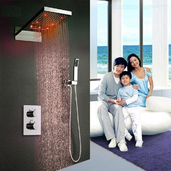9"x22" Cascada Veneto Shower Set With 3-Way Thermostatic Valve - Image 6
