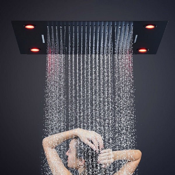 23”x31” Recessed Music Waterfall Rain LED Shower Head with Built-in Bluetooth Speaker - Image 3