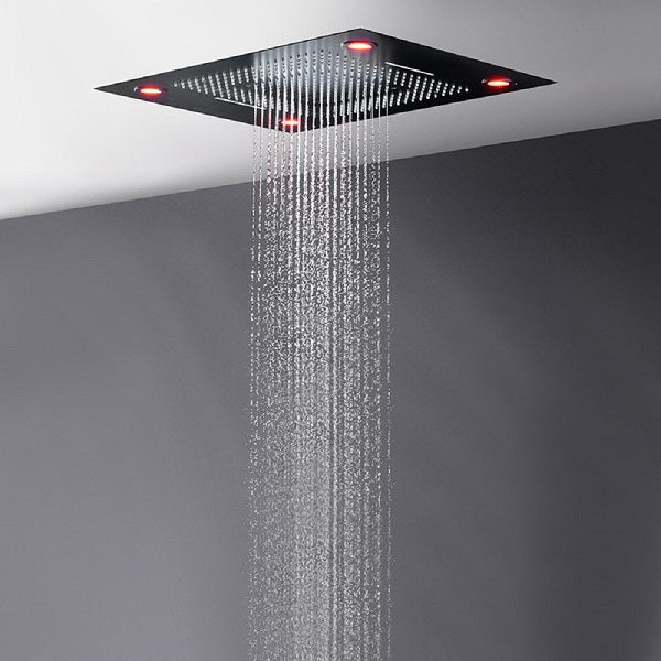 23”x31” Recessed Music Waterfall Rain LED Shower Head with Built-in Bluetooth Speaker - Image 8